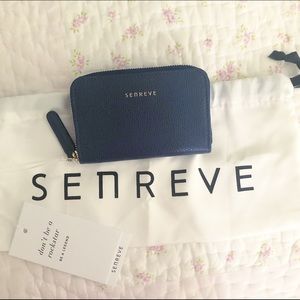 Senreve Pebble Leather Card Holder Wallet